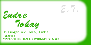 endre tokay business card